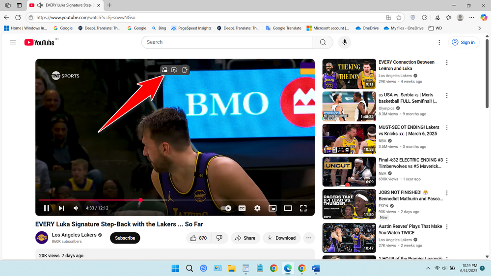 Activate Picture-in-Picture on Microsoft Edge