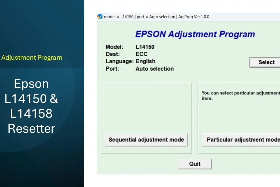 Epson L14150 & L14158 Resetter