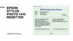 Epson Stylus Photo 1410 Resetter