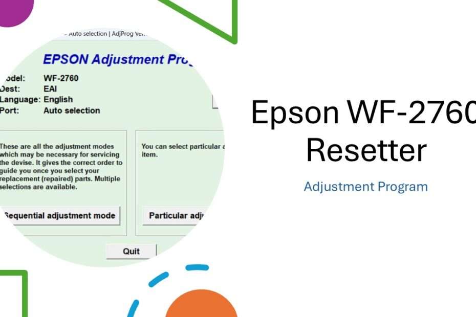 Epson WF-2760 Resetter