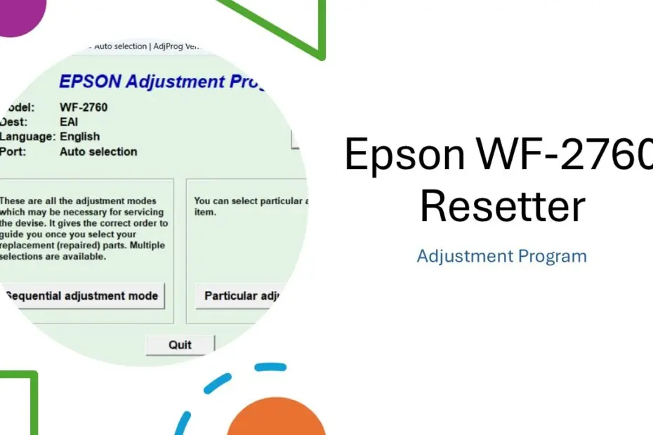 Epson WF-2760 Resetter