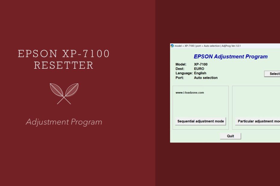 Epson XP-7100 Resetter