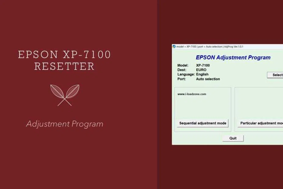 Epson XP-7100 Resetter 9 Epson XP-7100 Resetter