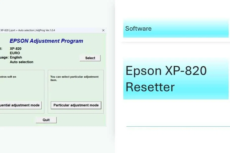 Epson XP-820 Resetter