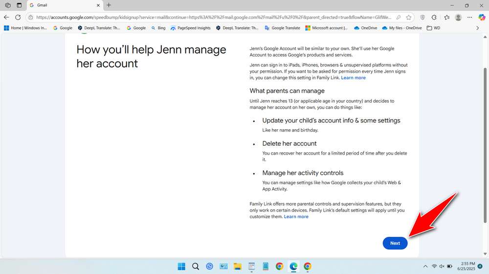 How to Create Google Account for Child - Step 12