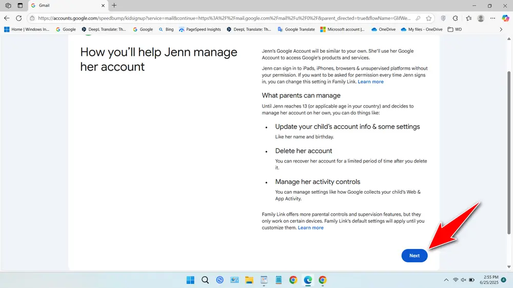 How to Create Google Account for Child - Step 12