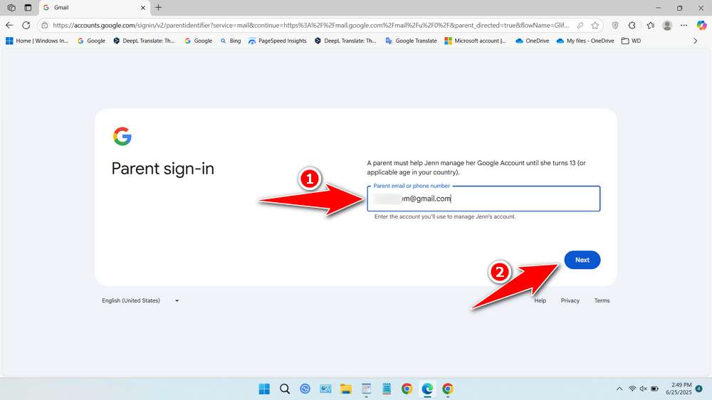 How to Create Google Account for Child - Step 9