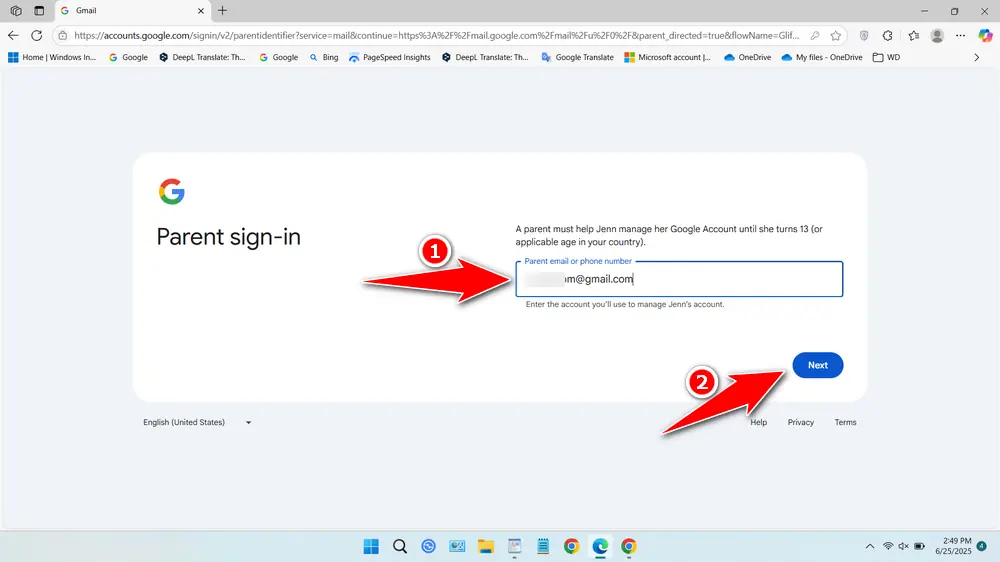 How to Create Google Account for Child - Step 9