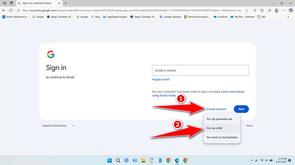 How to Create Google Account for Child