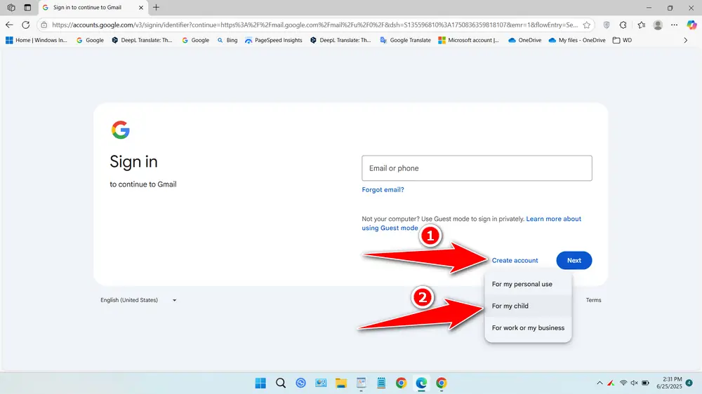 How to Create Google Account for Child