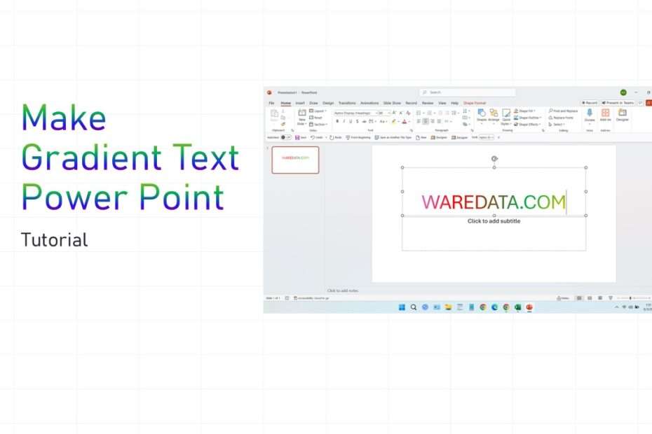 How to Make Gradient Text in Power Point