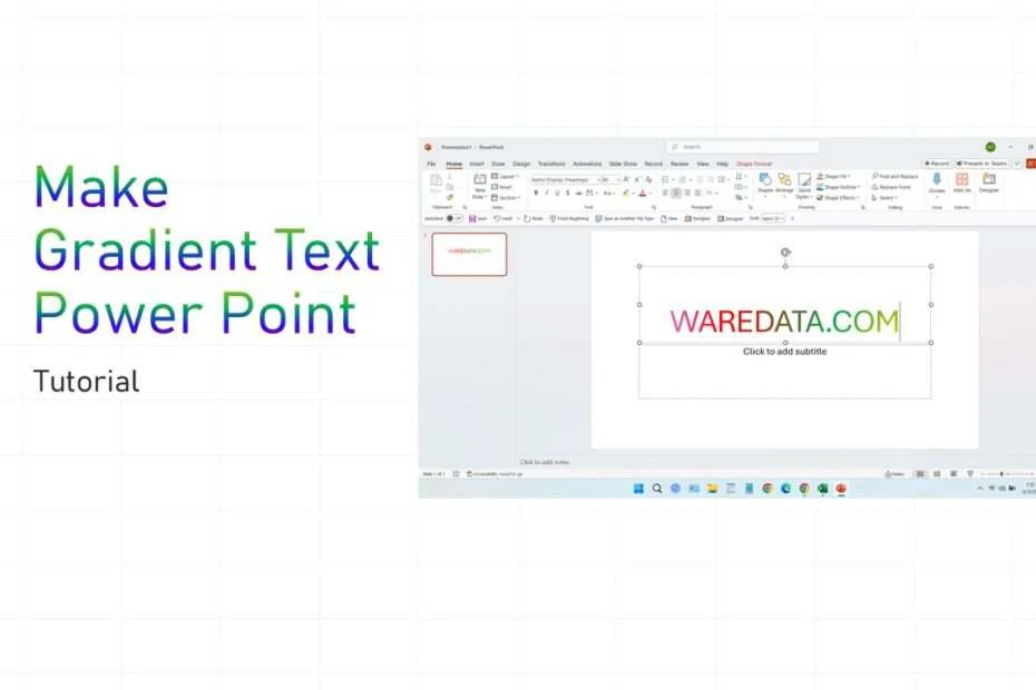 How to Make Gradient Text in Power Point 1 How to Make Gradient Text in Power Point