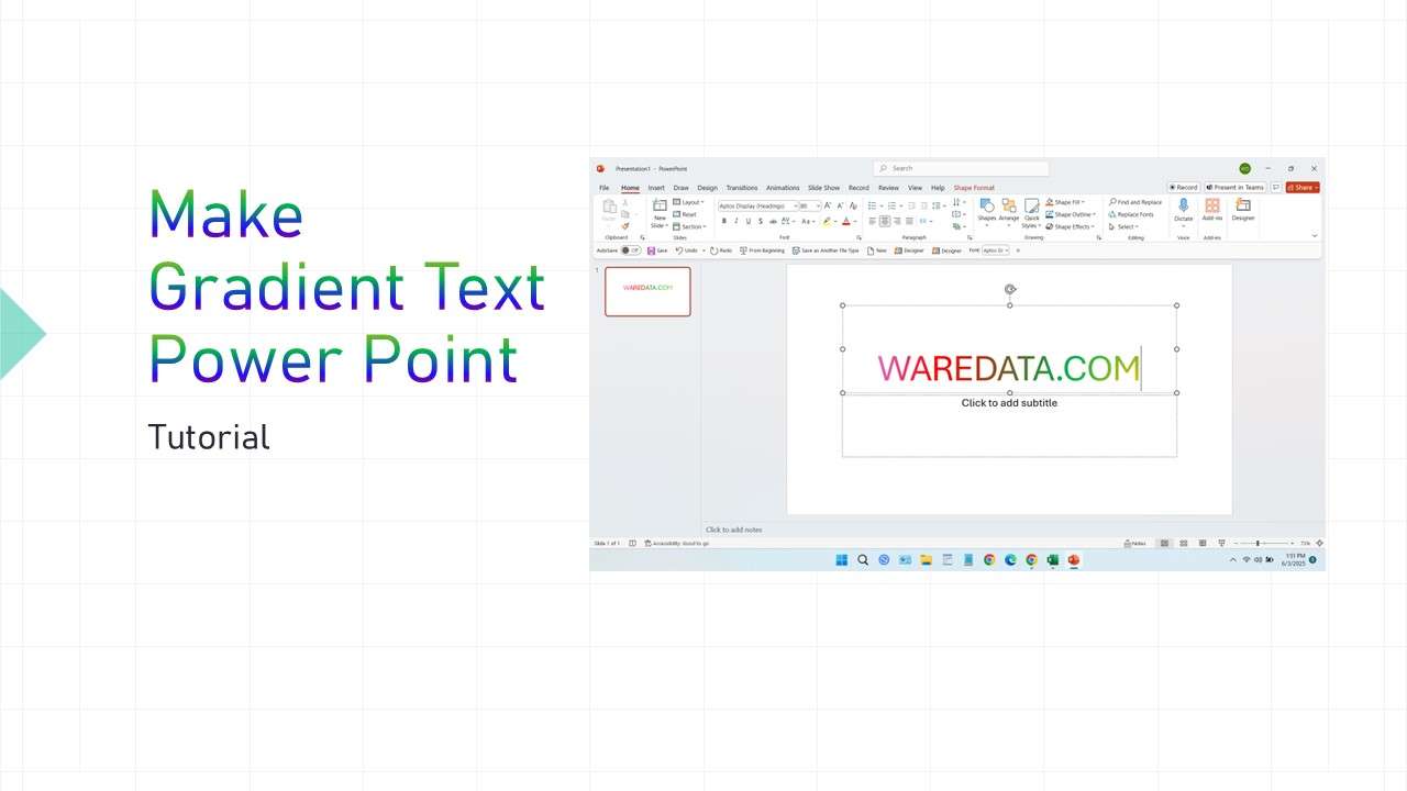 How to Make Gradient Text in Power Point
