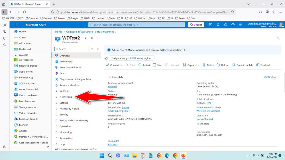 How to Open Ports on an Azure VM Using Azure Portal - Step 3