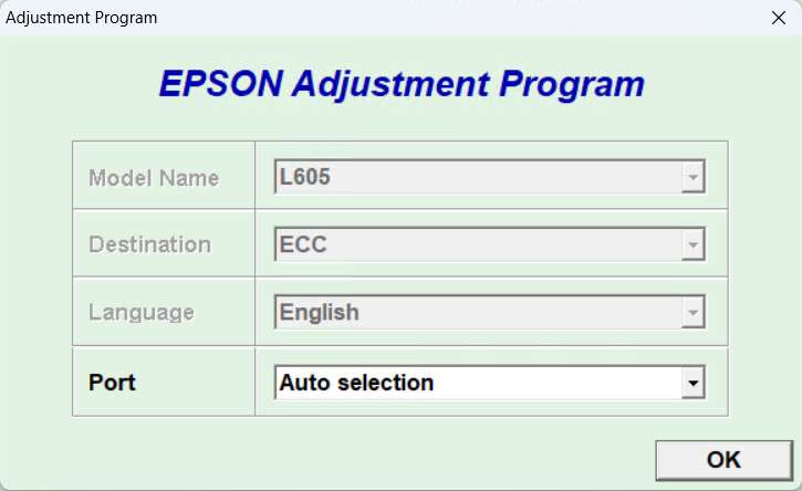 How to Reset Epson L605 Printer with Resetter - Step 1