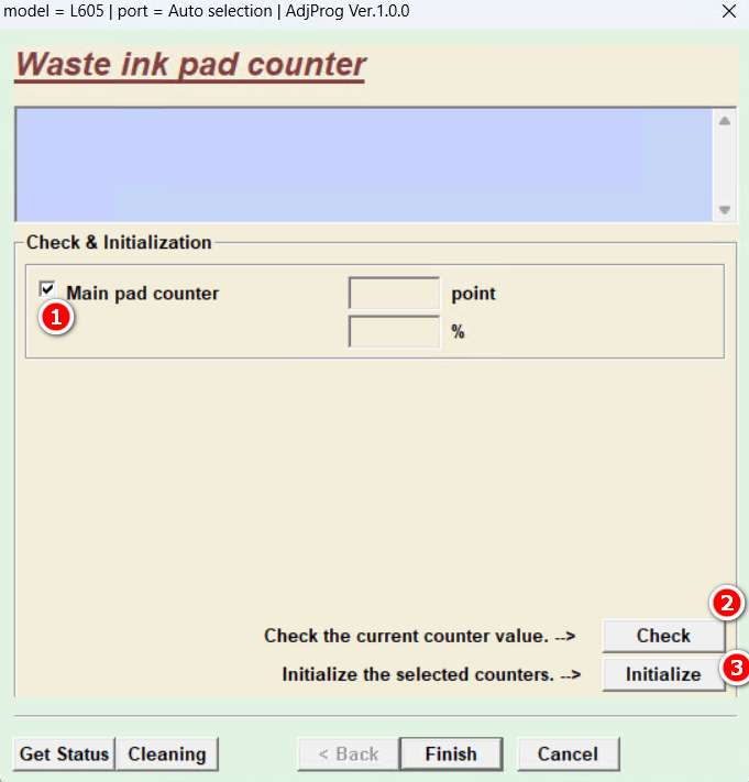 How to Reset Epson L605 Printer with Resetter - Step 4