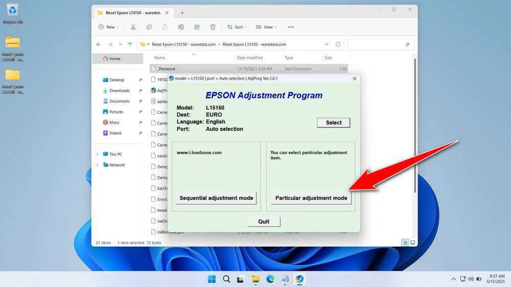 Epson L15150 Resetter 2 How to Use Epson L15150 Resetter - Step 1