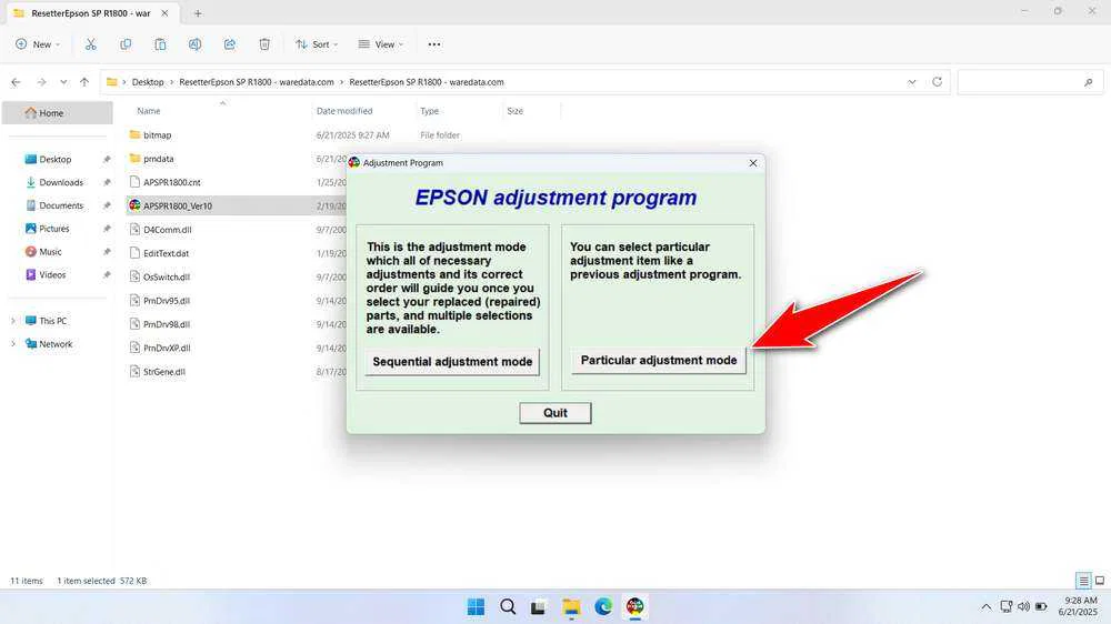 Epson Stylus Photo R1800 Resetter 2 How to Use Epson Stylus Photo R1800 Resetter - Step 1