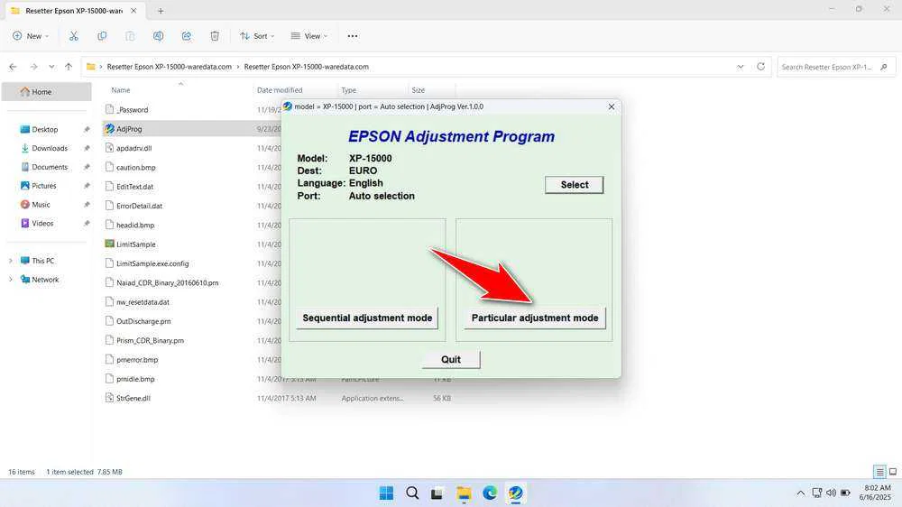 Epson XP-15000 Resetter 2 How to Use Epson XP-15000 Resetter - Step 1
