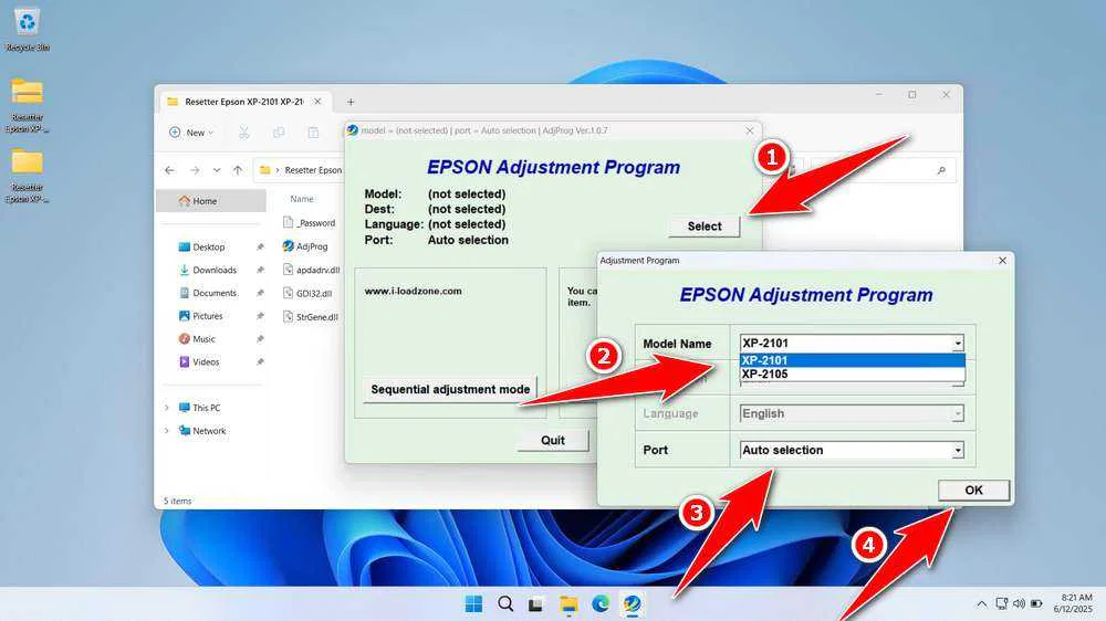 Epson XP-2101 & XP-2105 Resetter 2 How to Use Epson XP-2101 & XP-2105 Resetter - Step 1