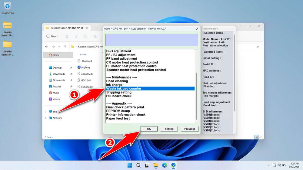How to Use Epson XP-2101 & XP-2105 Resetter - Step 3