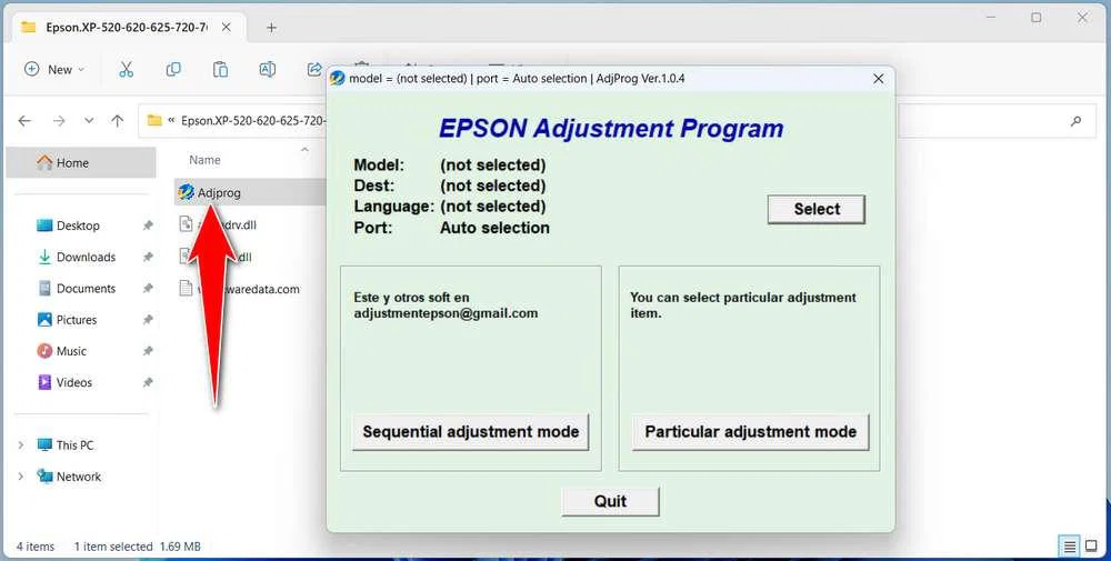 Epson XP-820 Resetter 2 How to Use Epson XP-820 Resetter - Step 1