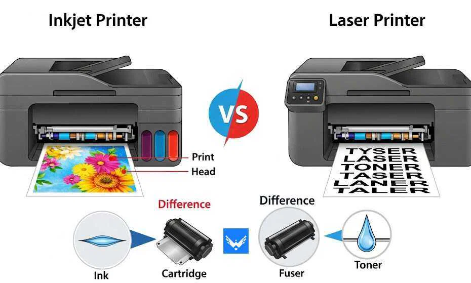 Inkjet vs Laser Printer