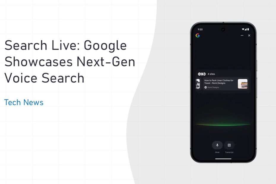 Search Live - Google Showcases Next-Gen Voice Search