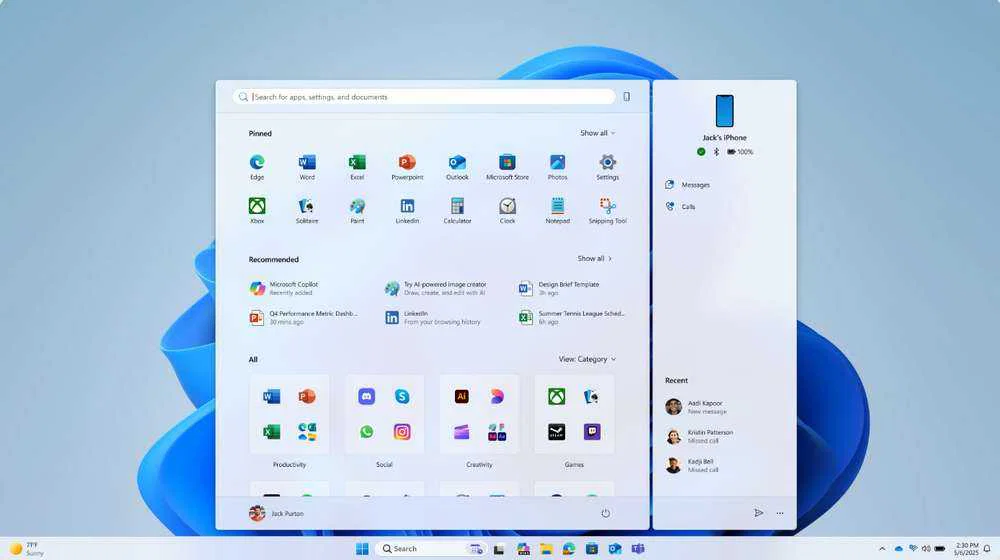 Windows 11 Start Menu Gets a Major Upgrade: What You Need to Know 5 Windows 11 Phone Link