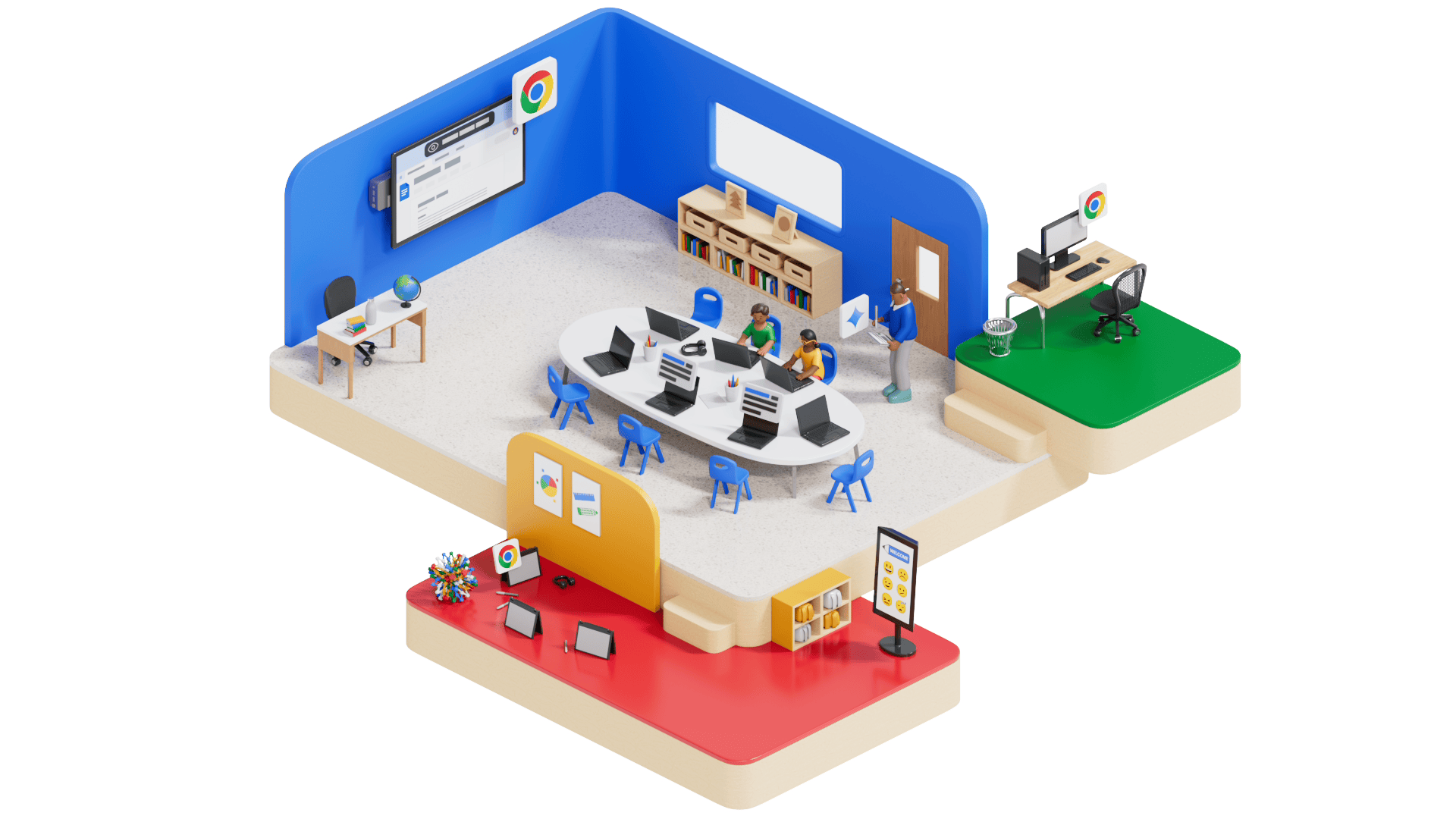 ChromeOS supports all, from student tablets to classroom displays
