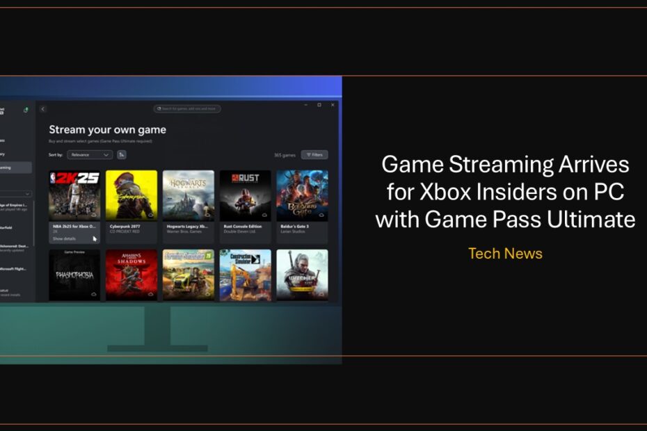 Game Streaming Arrives for Xbox Insiders on PC