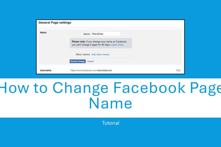 How to Change Facebook Page Name
