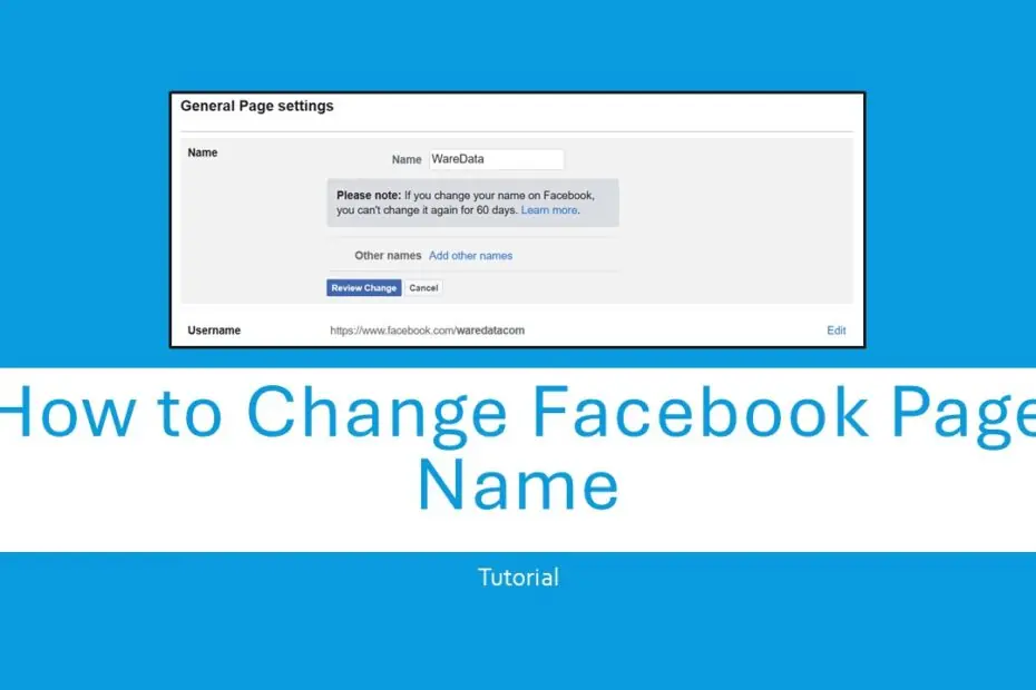 How to Change Facebook Page Name
