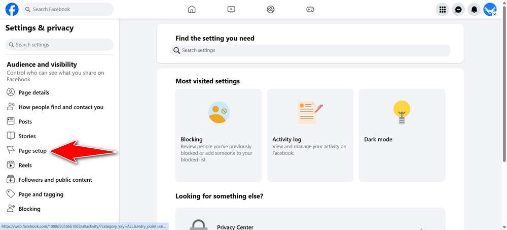How to Change Facebook Page Name - Step 2