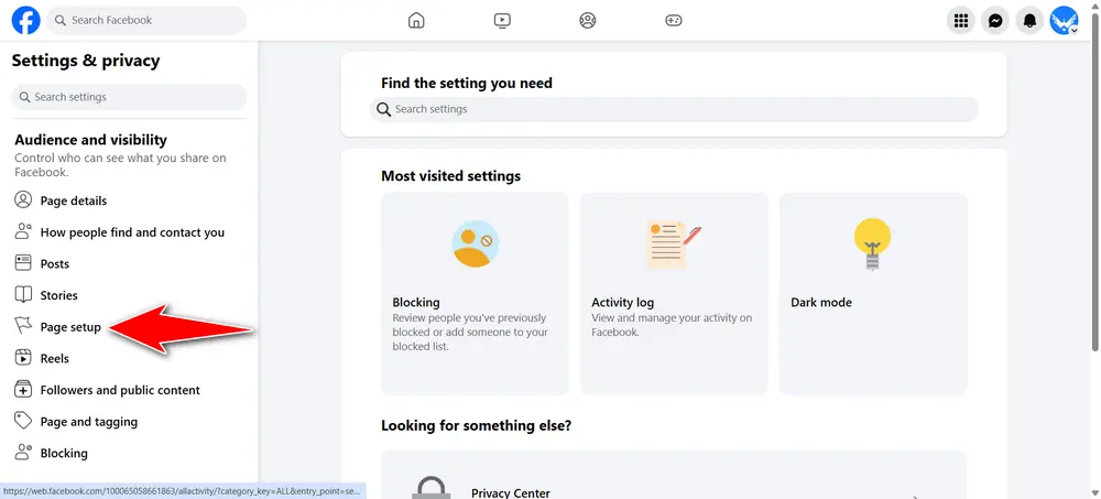 How to Change Facebook Page Name - Step 2