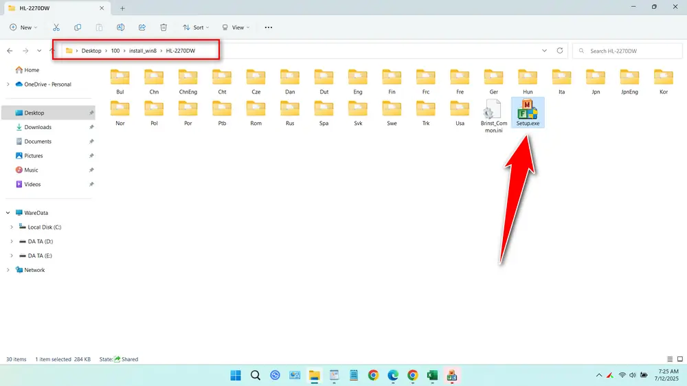 How to Install Brother Printer 2270DW Driver - Step 1