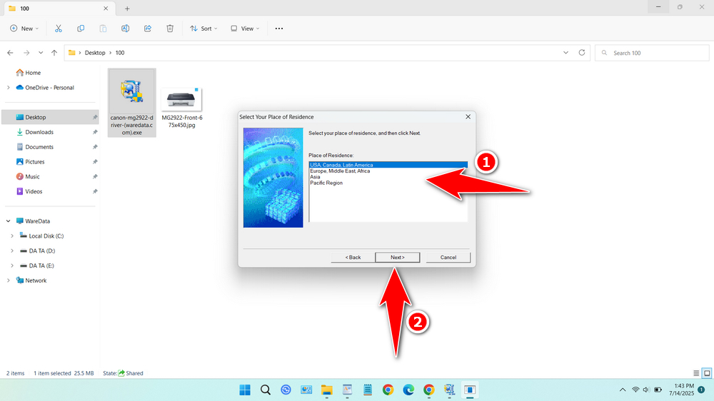 How to Install Canon MG2922 Driver in Windows - Step 2