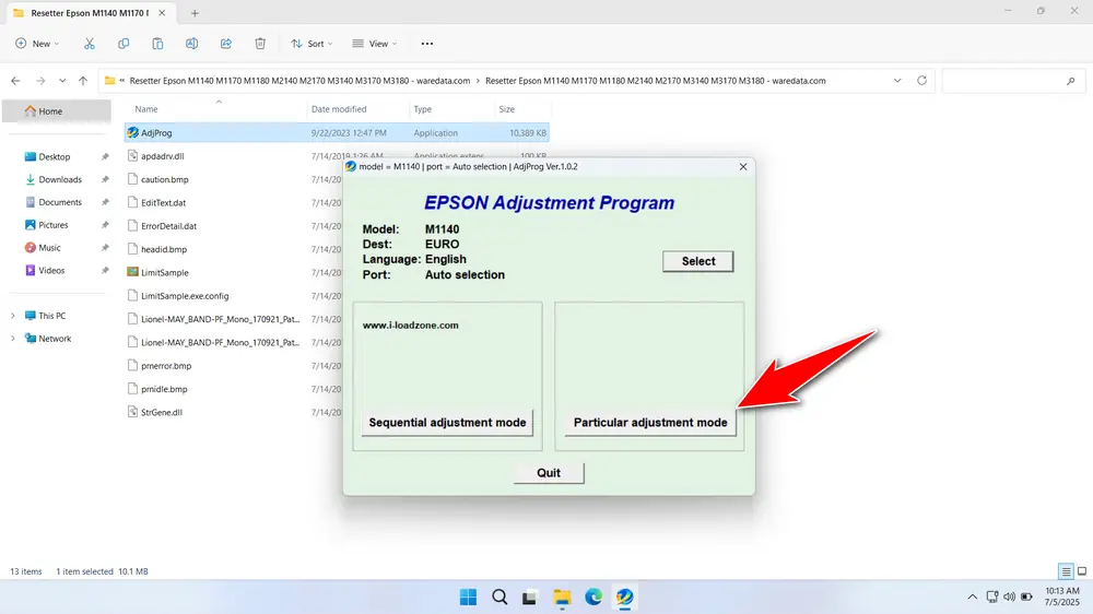 Epson ET M1140 M1170 M1180 M2140 M2170 M3140 M3170 M3180 Resetter 3 How to Use Epson EcoTank M1140 Resetter - Step 2