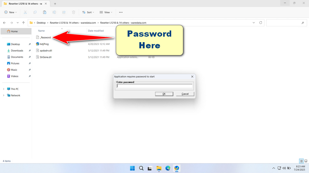 How to Use Epson L1218 Resetter - Step 1