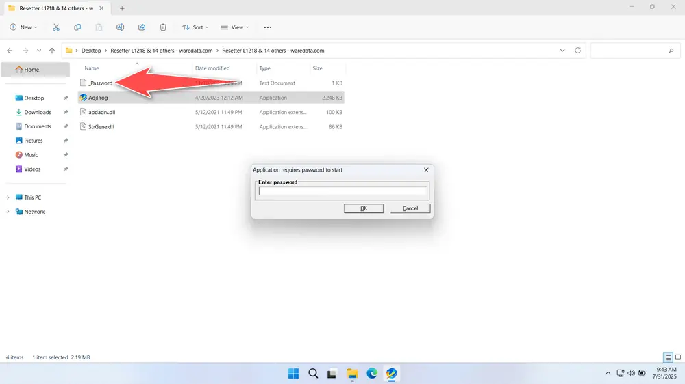 How to Use Epson L3255 Resetter - Step 1