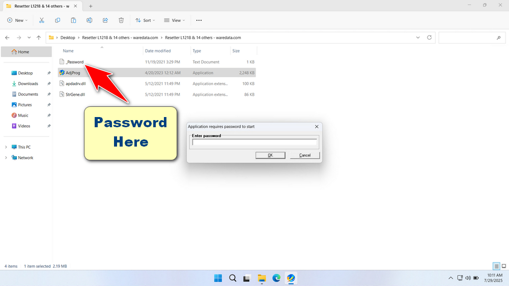How to Use Epson L3269 Resetter - Step 1