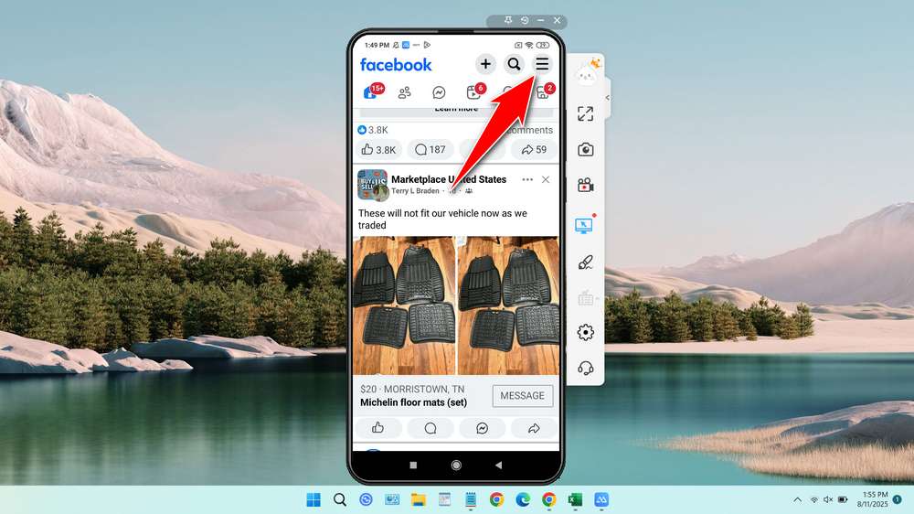 Change Profile Name on Facebook via Facebook App - Step 1