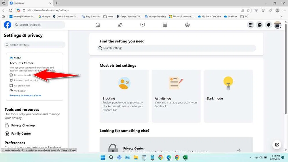 How to Change Profile Name on Facebook 4 Change Profile Name on Facebook via Web Browser - Step 3