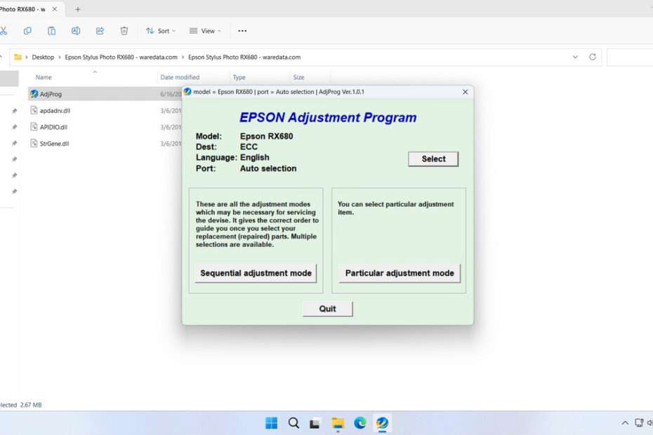 Epson RX680 Resetter