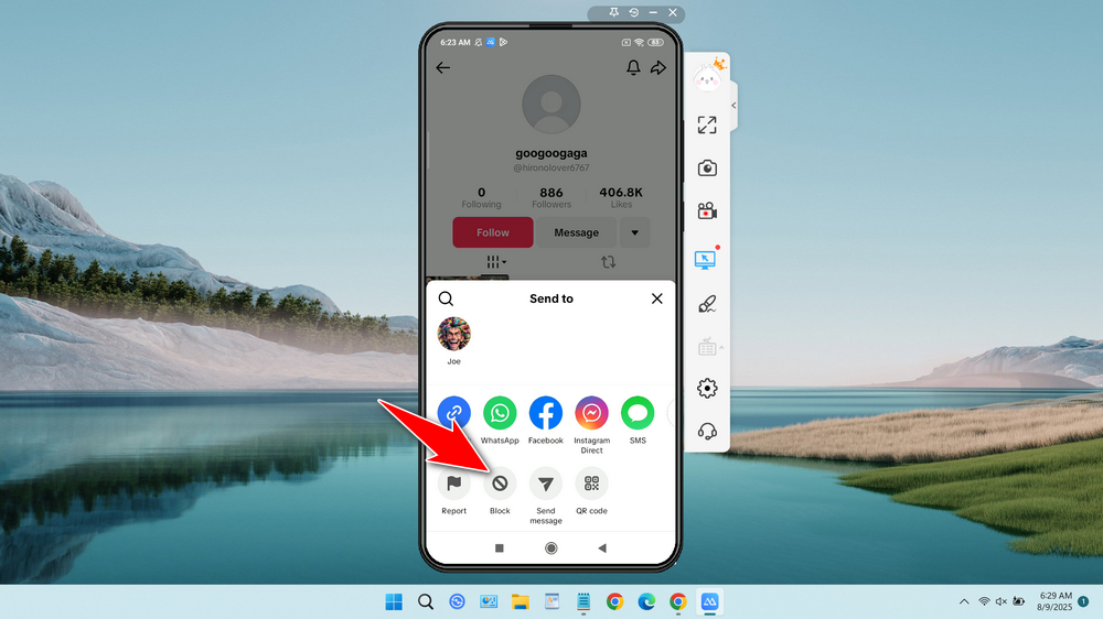 How to Block Someone on TikTok Using TikTok App - Step 5