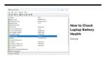 How to Check Laptop Battery Health