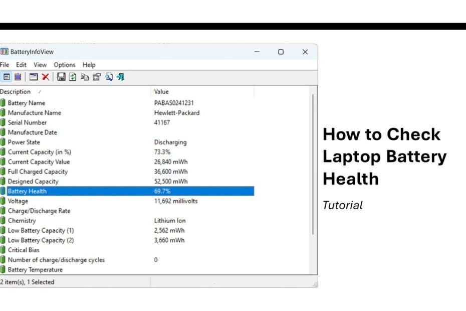 How to Check Laptop Battery Health