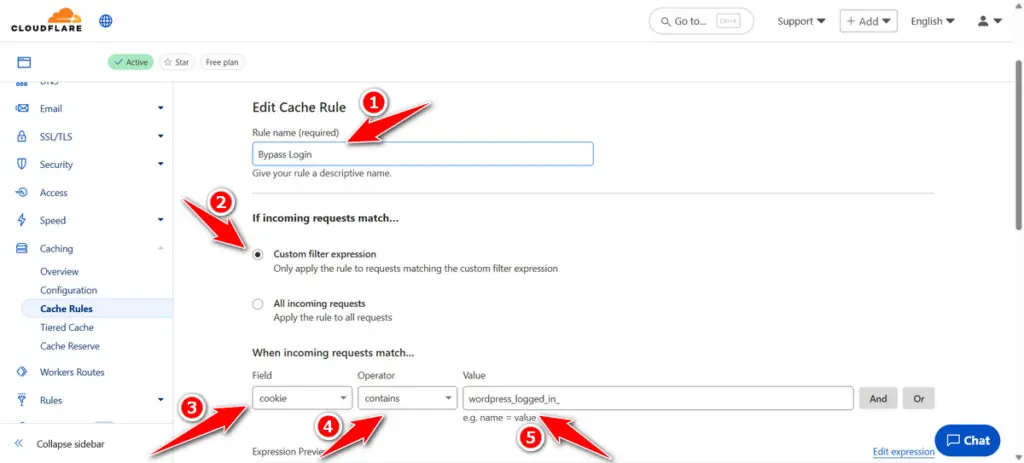 How to Disable Cloudflare Cache When a User Logs In - Step 2