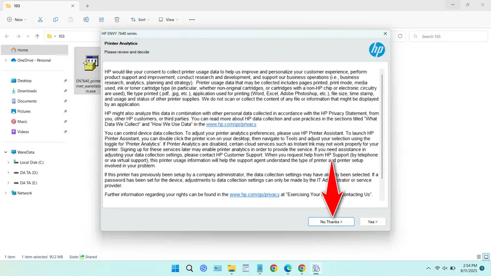 HP Envy 7640 Printer Driver 6 How to Install the HP Envy 7640 Printer Driver on Windows - Step 5