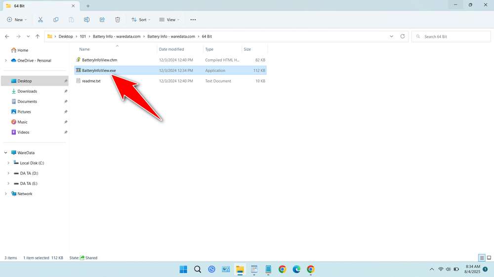 How to Use BatteryInfoView Software - Step 3